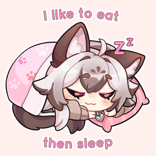 (PRE-ORDER) Foxy Eat&Sleep Sticker